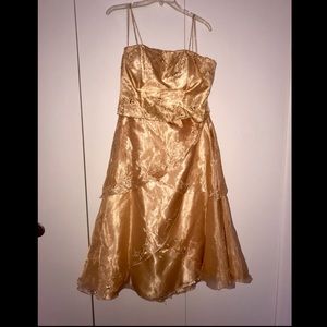 Gold Formal Beaded Dress